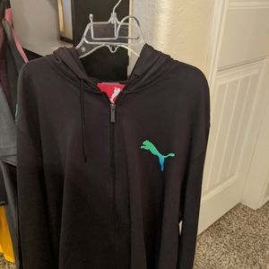 Puma XXL Summer Logo FZ Hoodie - Black